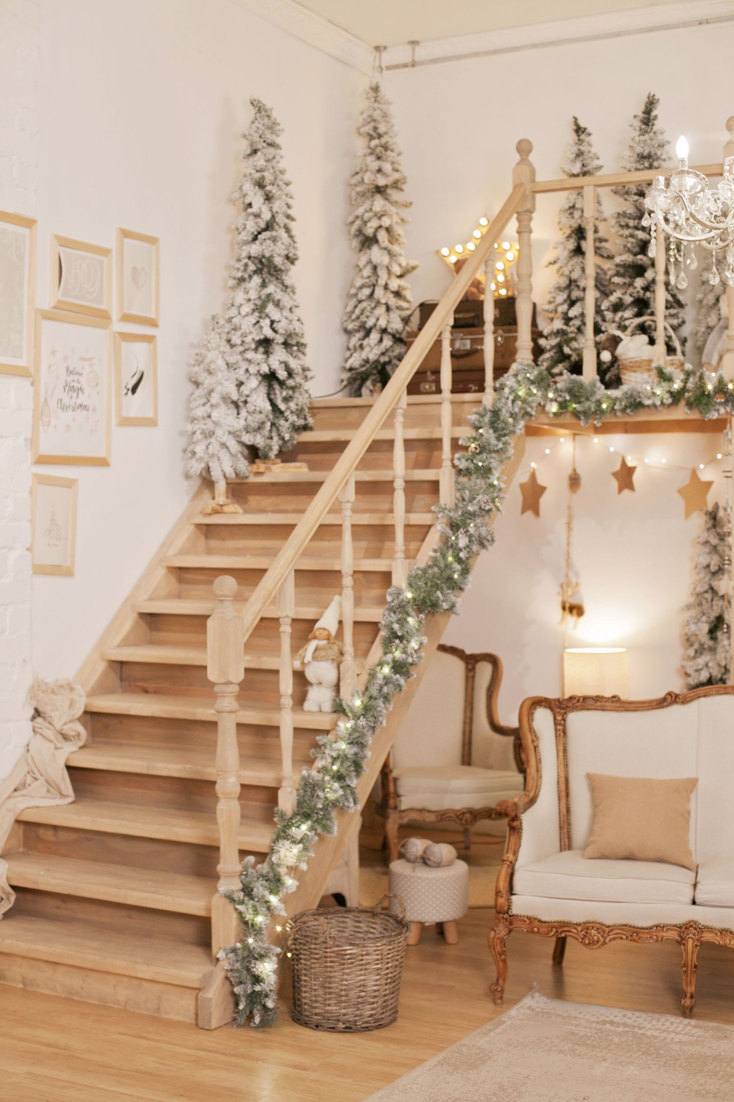 christmas garland on staircase|christmas garland on staircase|christmas garland swagged on staircase|autumn garland