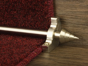 Satin Nickel Stair Rods|stair rods on stair runner|