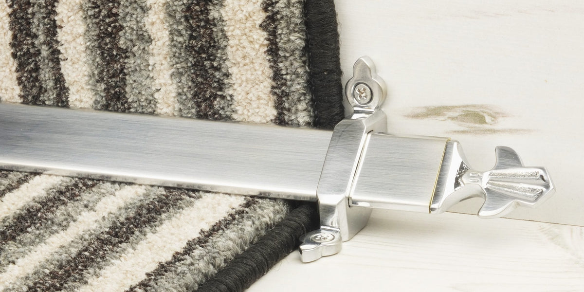 Louis Stair Rods in Brushed Chrome | Quality Stair Accessory