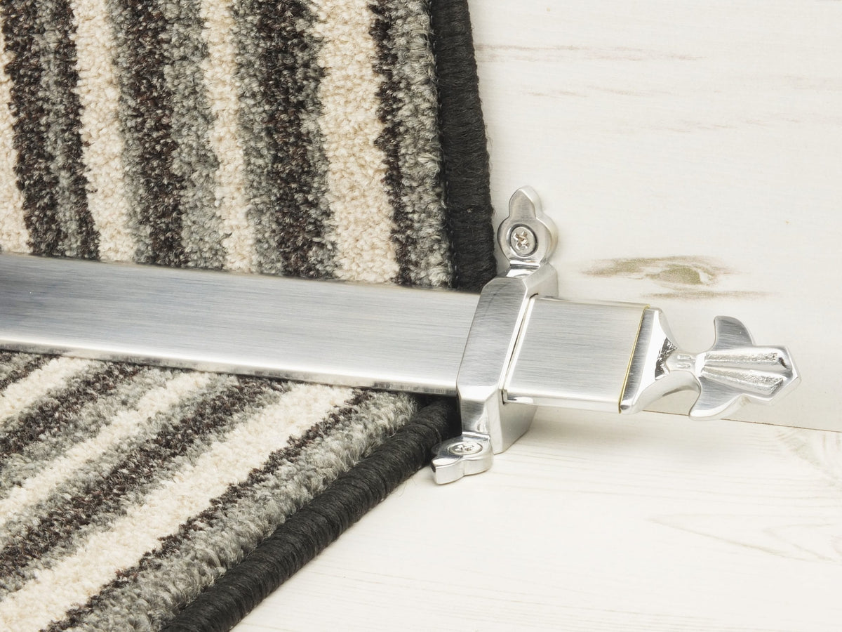 Louis Stair Rods in Brushed Chrome | Quality Stair Accessory