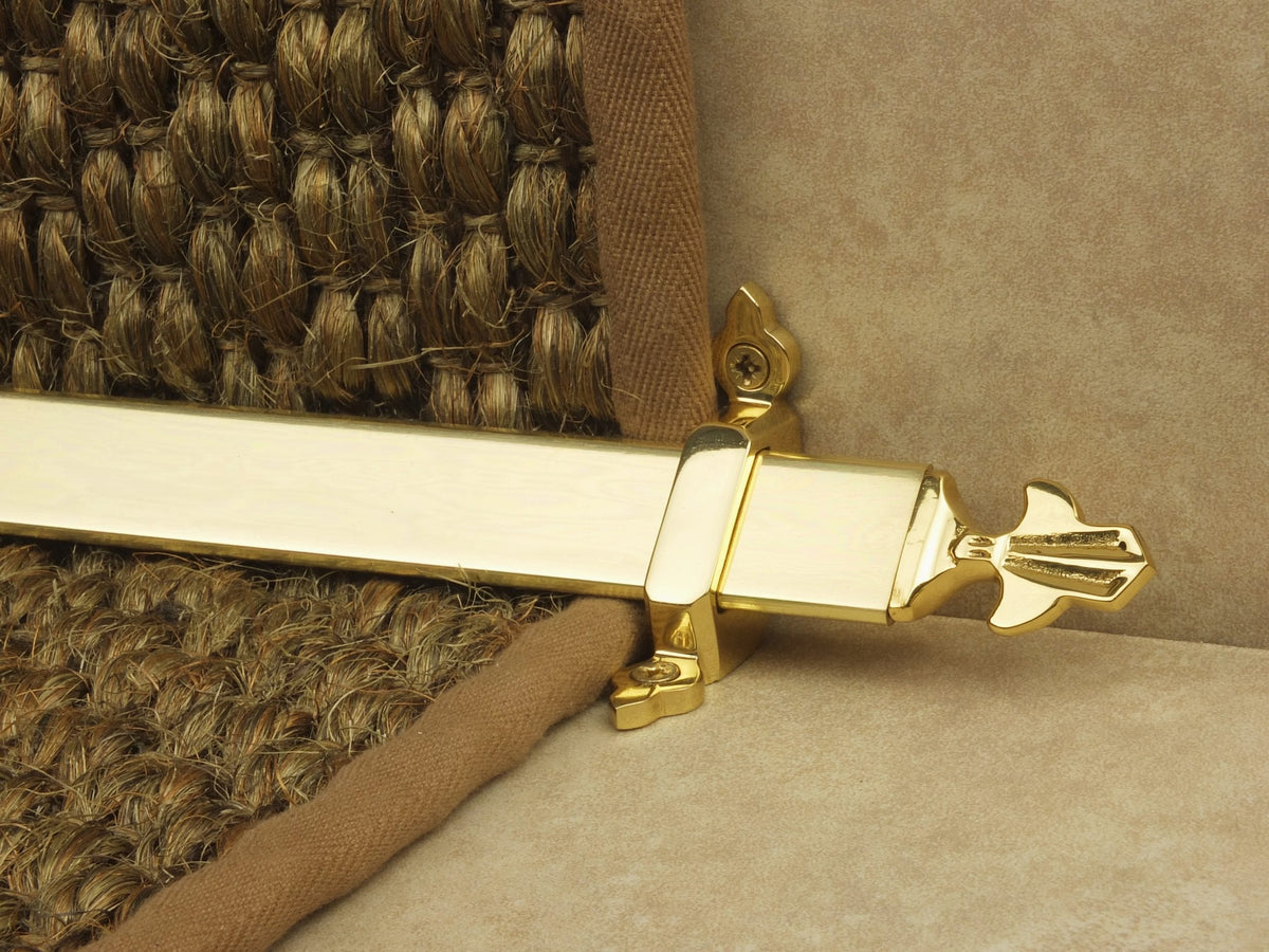 Louis Stair Rods with Fleur-de-Lys Finials - Polished Brass
