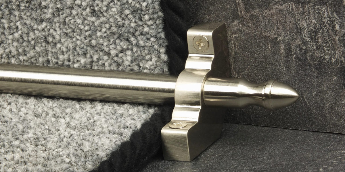 Homepride Stair Rods - Satin Nickel | Decorative Carpet Rods