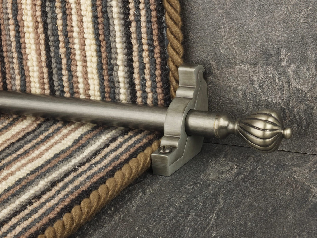 Cairo Stair Rods in Pewter | Premium Staircase Decoration