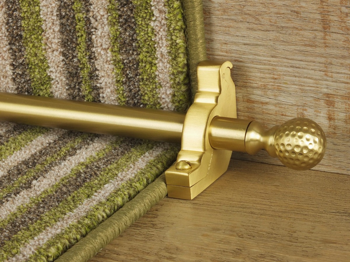 Dune Stair Rods in Satin Brass | Quality Stair Accessory