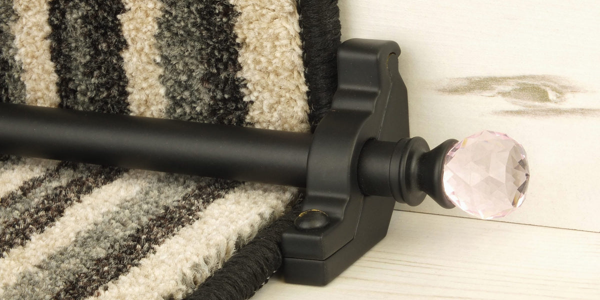 Rose Stair Rods in Black | Decorative Stair Accessories