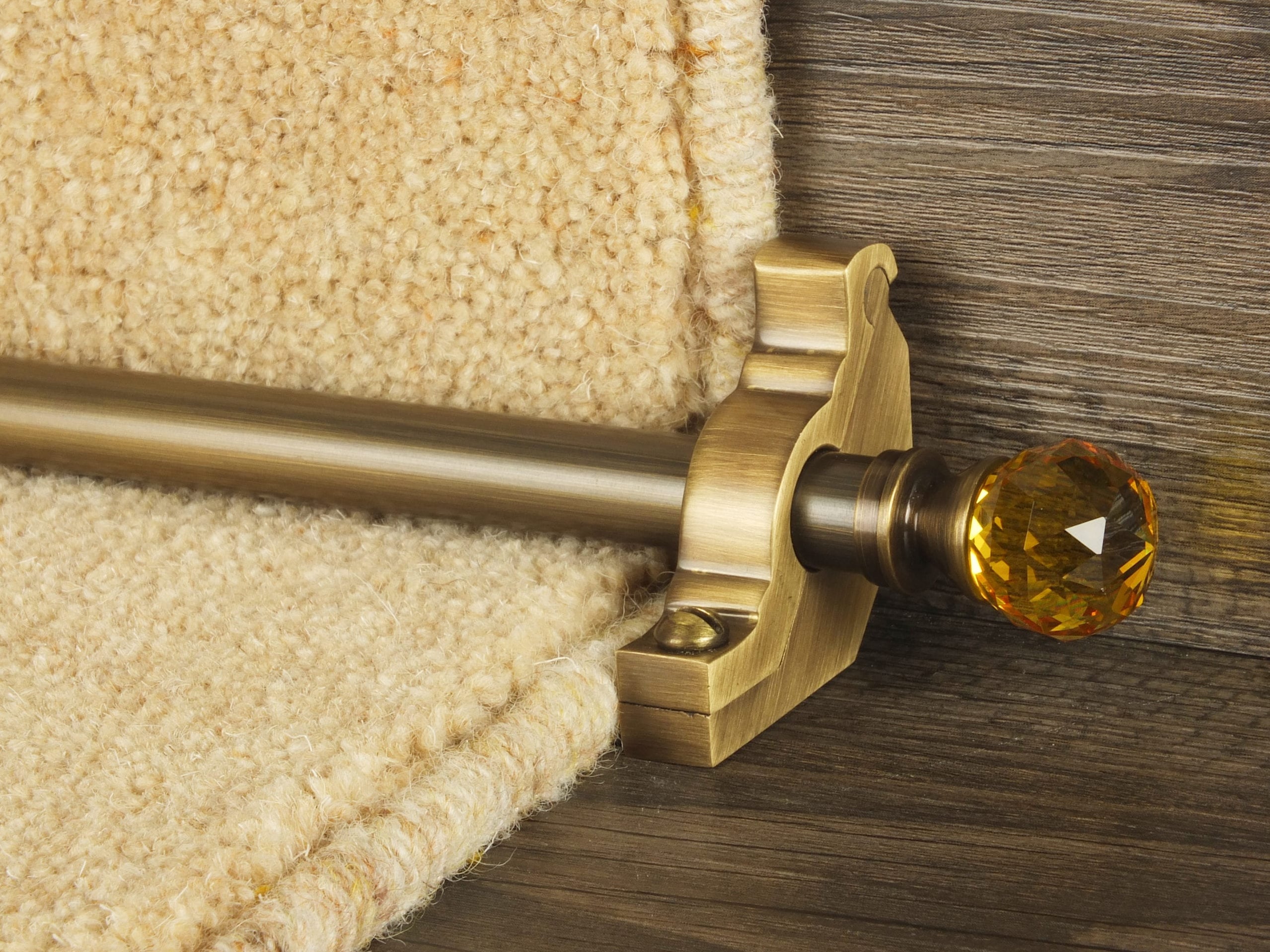 Amber Stair Rod - Antique Brass | Stair Rods Direct