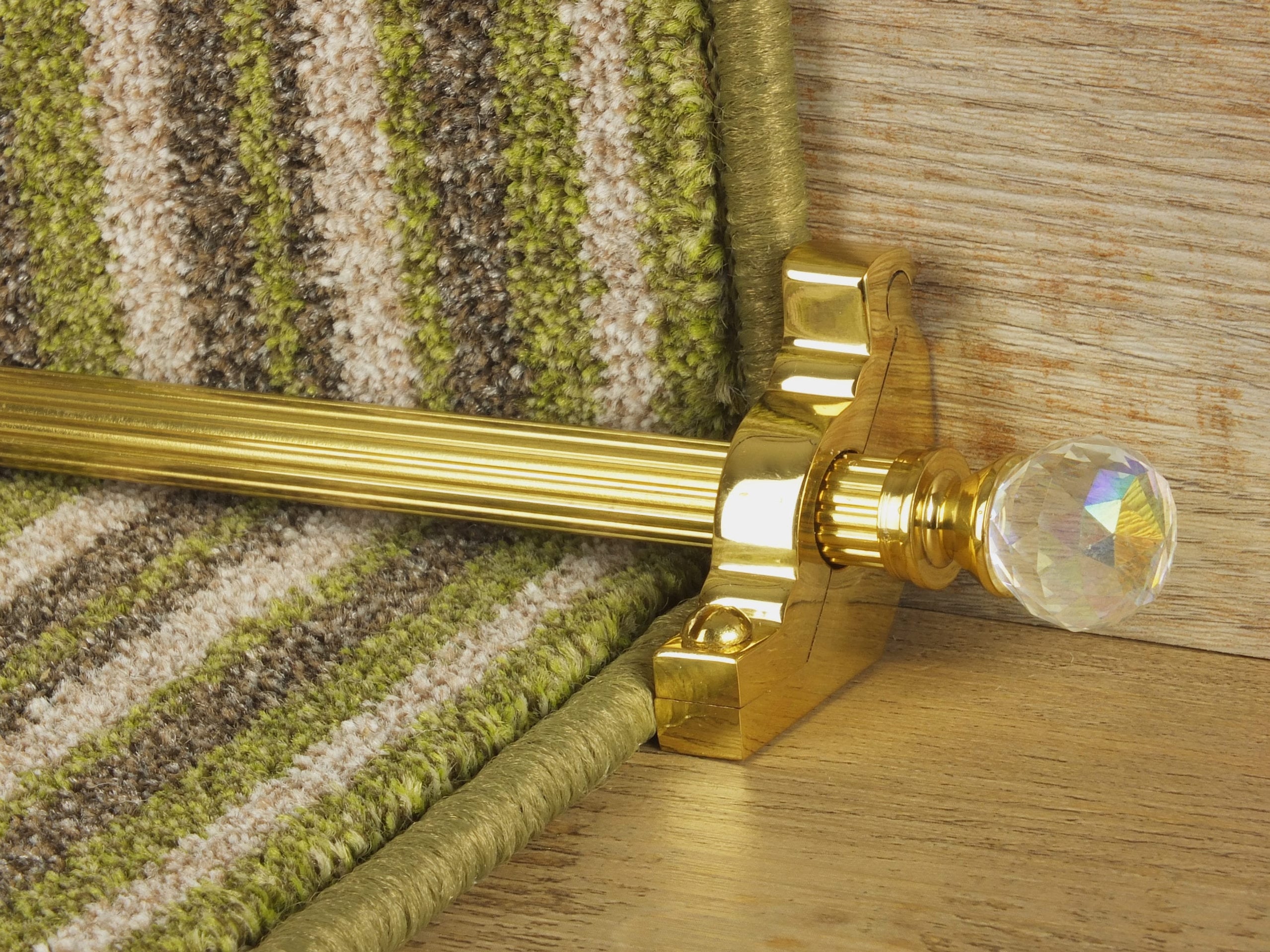 Rainbow Stair Rods in Polished Brass | Decorative Stair Accessories
