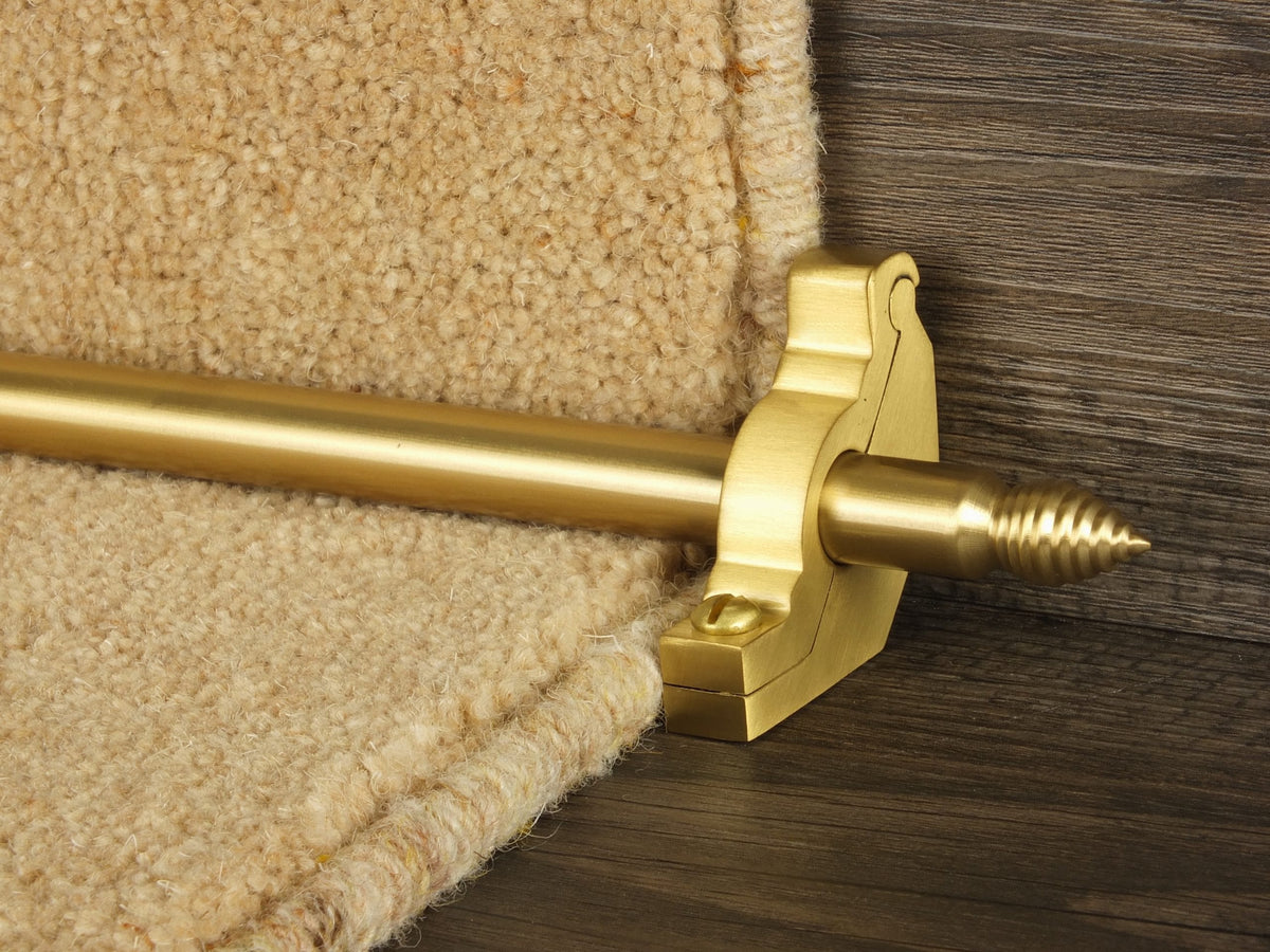 Chatsworth Stair Rods in Satin Brass | Staircase Accessories