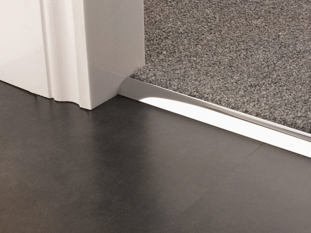 Premier Single 9mm Threshold in Chrome | Floor Join Trims