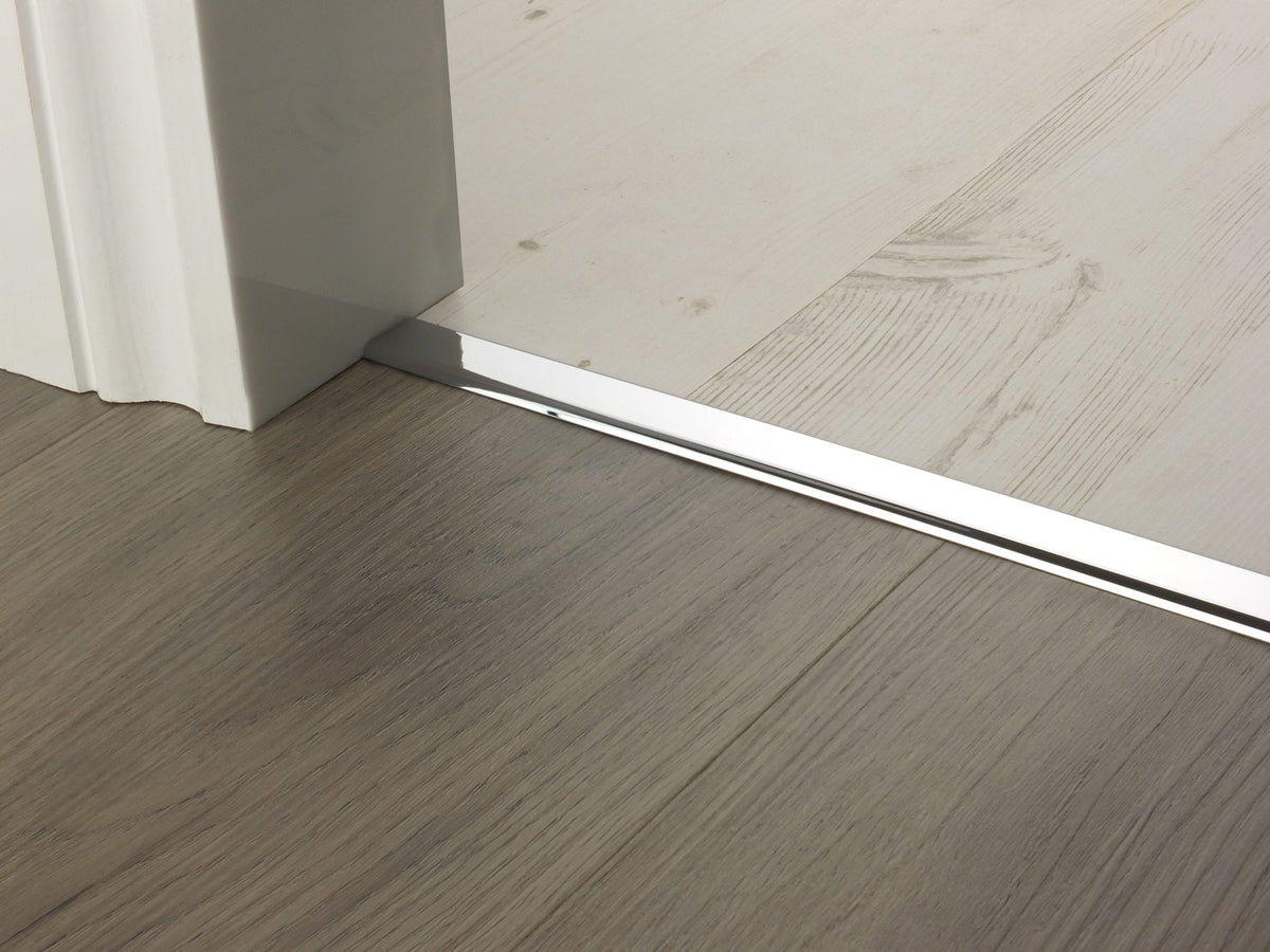 Premier Euro Floating Threshold - Chrome | Stair Rods Direct