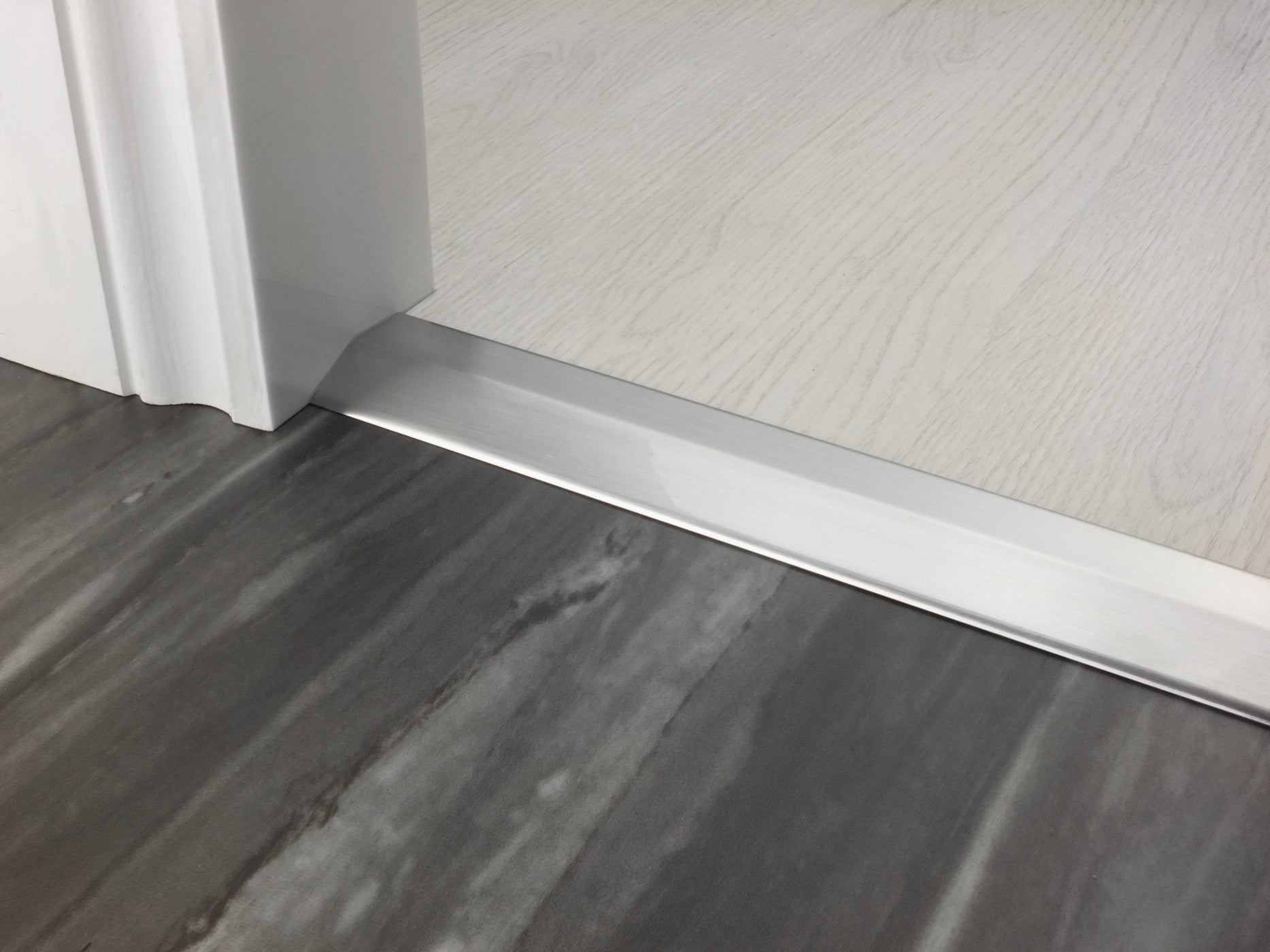 Compressure Ramp Premier Compression Ramp in Brushed Chrome | Door Threshold & Floor Trim