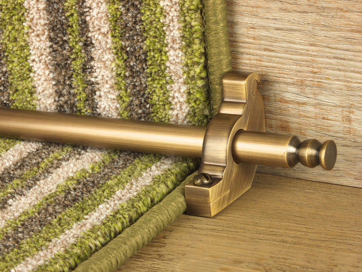 Balmoral Stair Rods in Antique Brass | Premium Staircase Decoration