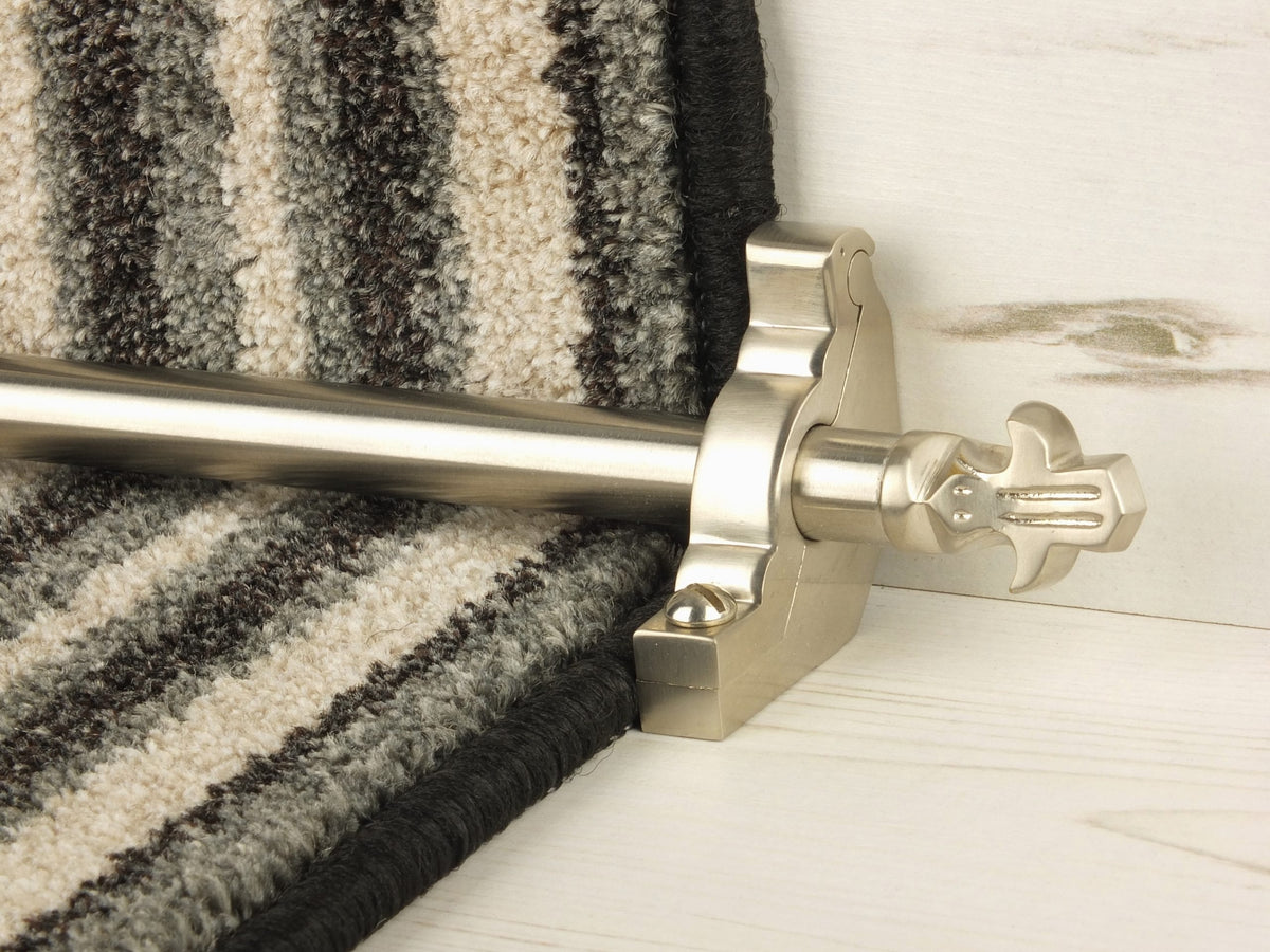 Bordeaux Stair Rods in Satin Nickel | Premium Staircase Decoration