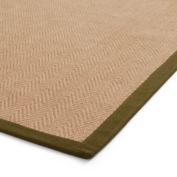 Stair Runner Portland Jute Border - Green