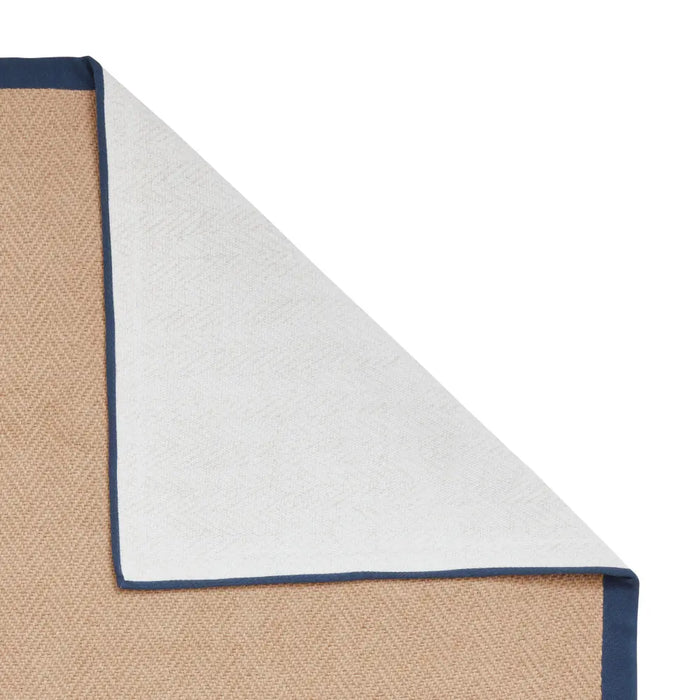 Stair Runner Portland Jute Border - Navy