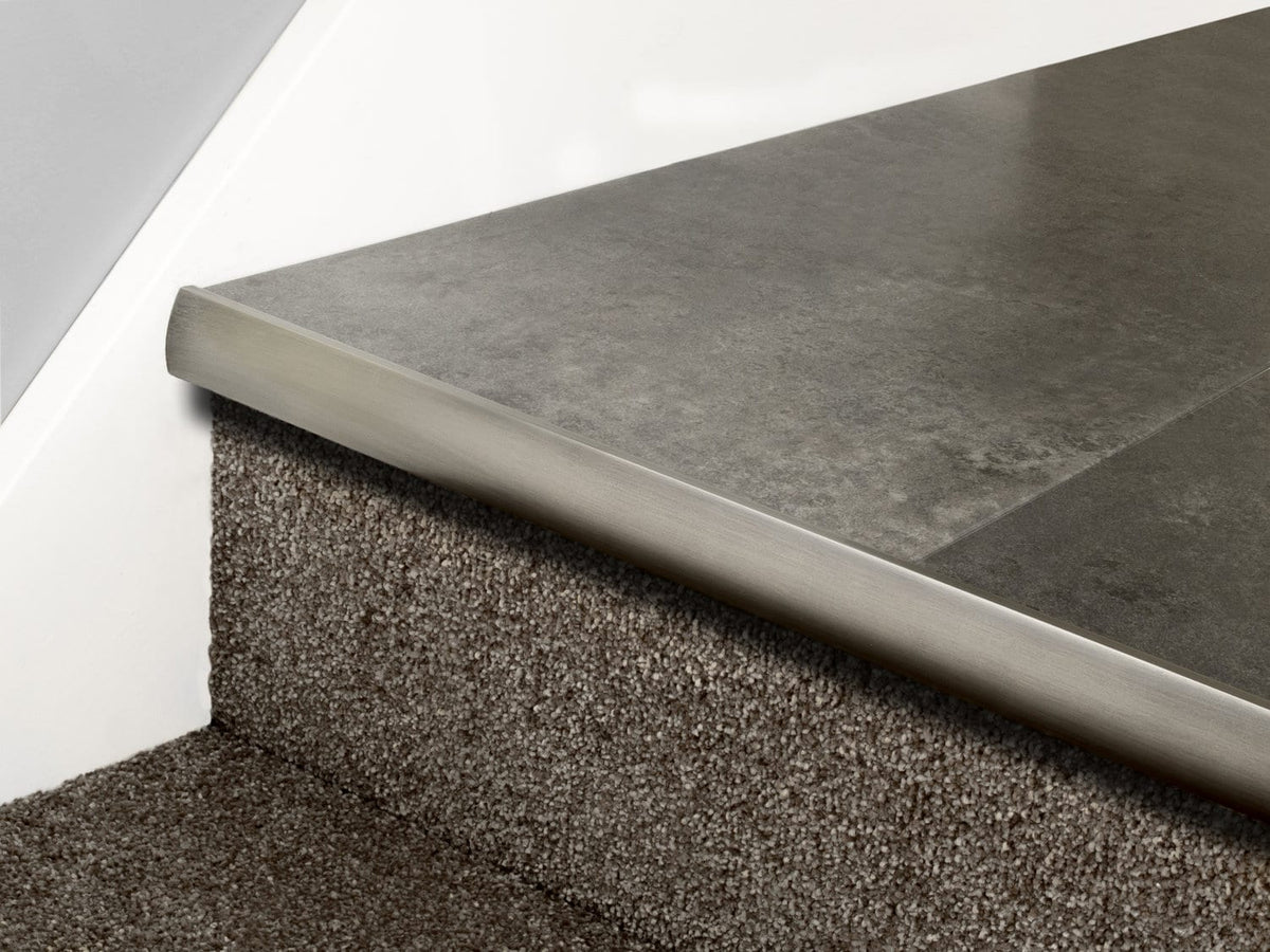 Premier LVT Full Bull Nosing in Pewter | Rounded Stair Edge Trim