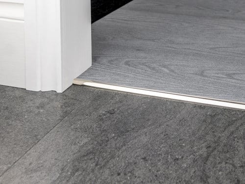 Premier LVT Bevel Cap in Polished Nickel | Smooth Join for Vinyl Floor