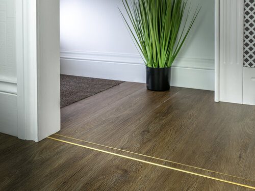 Ali Tramline Transition in Polished Brass | Quality Door Threshold Strips